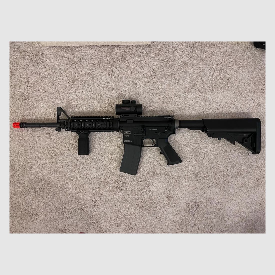KWA LM4 RIS GBB – Neuwertig mit Red Dot, Tasche & Zubehör