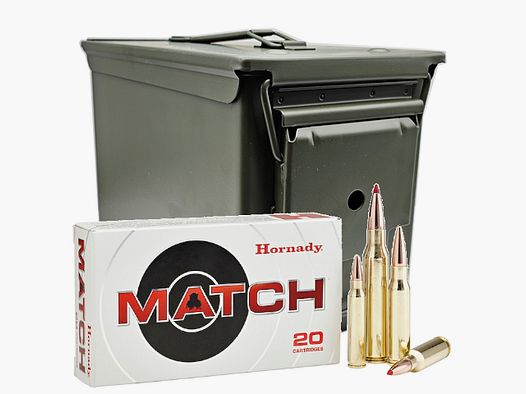 Hornady Match .338 Lapua Mag. 285GR ELD Match 7 x 20 Patronen in Ammo Can – M2A2