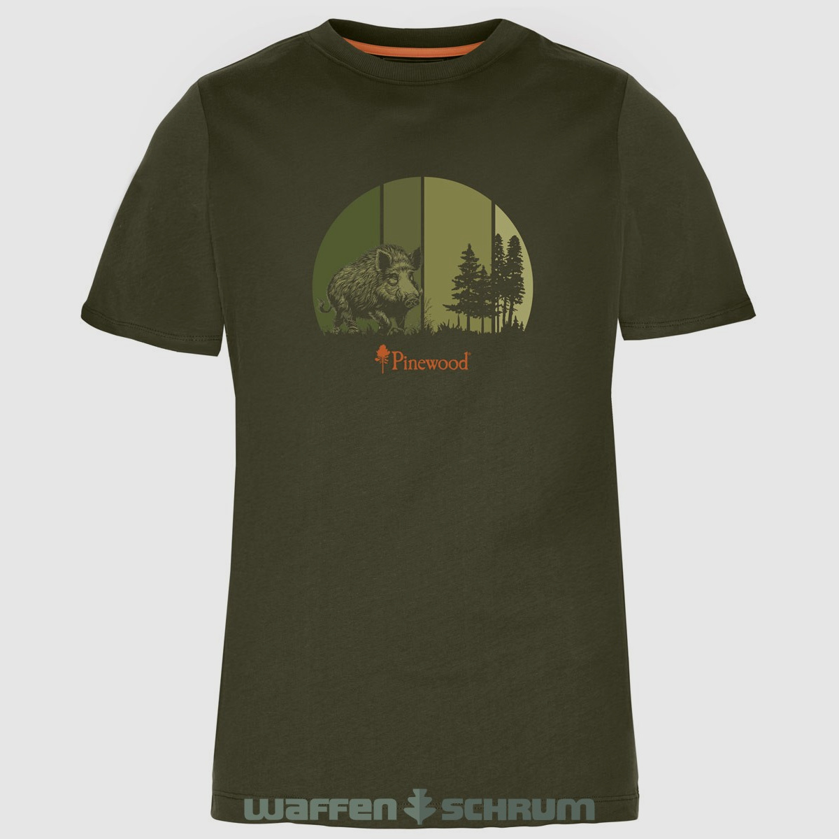Pinewood T-Shirt Wild Boar W Olive