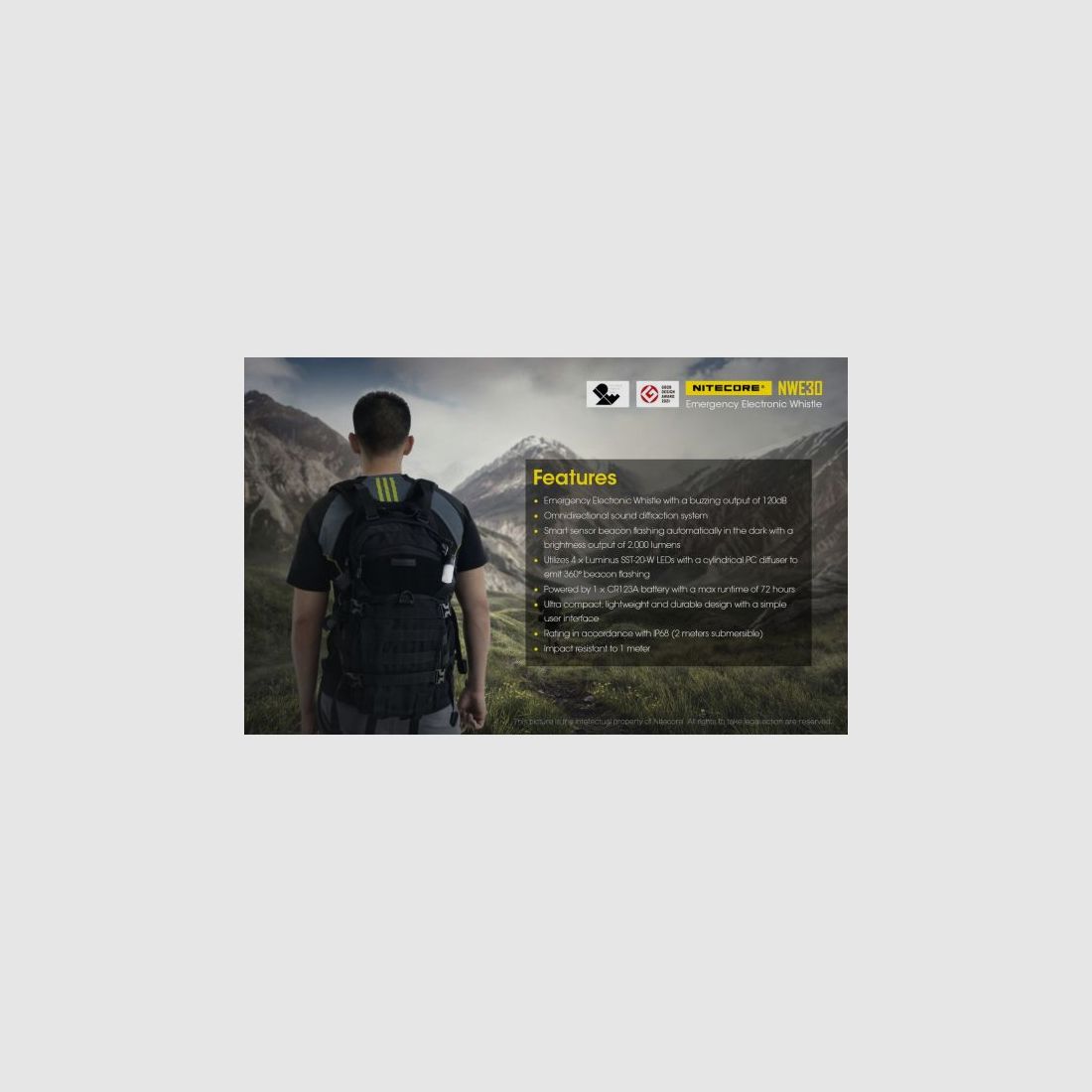 Nitecore elektronische Notpfeife und Leuchtfeuer, Bild 15 von 26