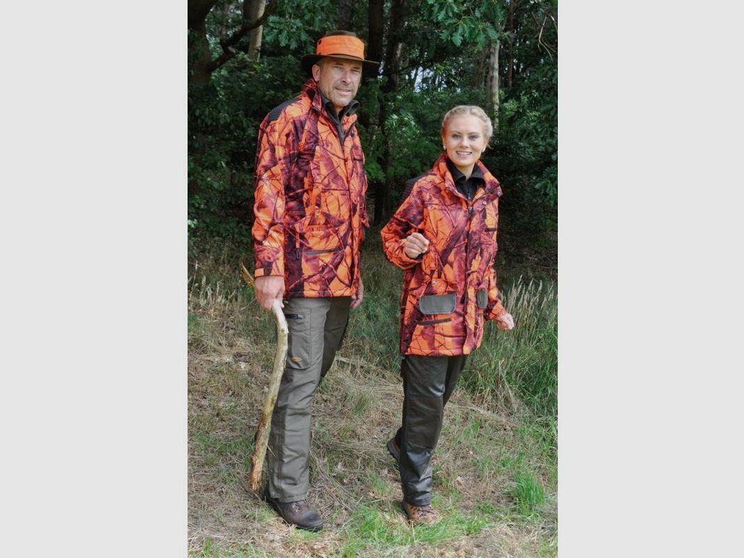 Hubertus Drückjagdjacke blaze-orange-tarn XL