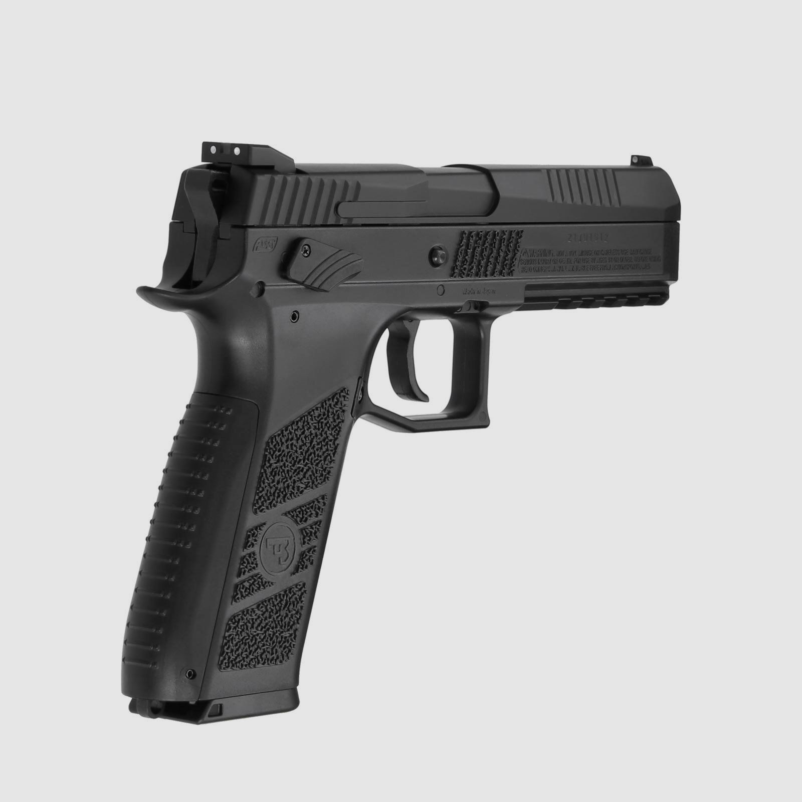 Kompettset CZ P-09 Duty 4,5 mm Diabolo/Stahl BB Co2-Pistole Blow Back (P18) + 10 Co2-Kapseln Umarex + 1500 Stahl-BB's Umarex
