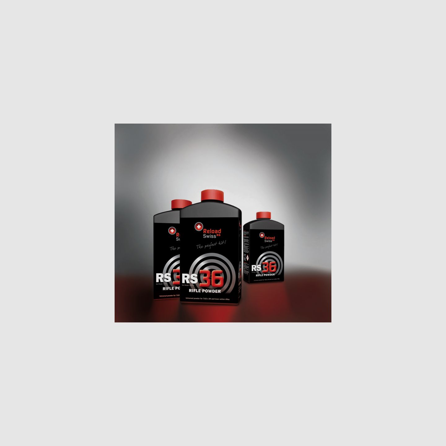 Reload Swiss Pólvora RS36, lata de 1 kg