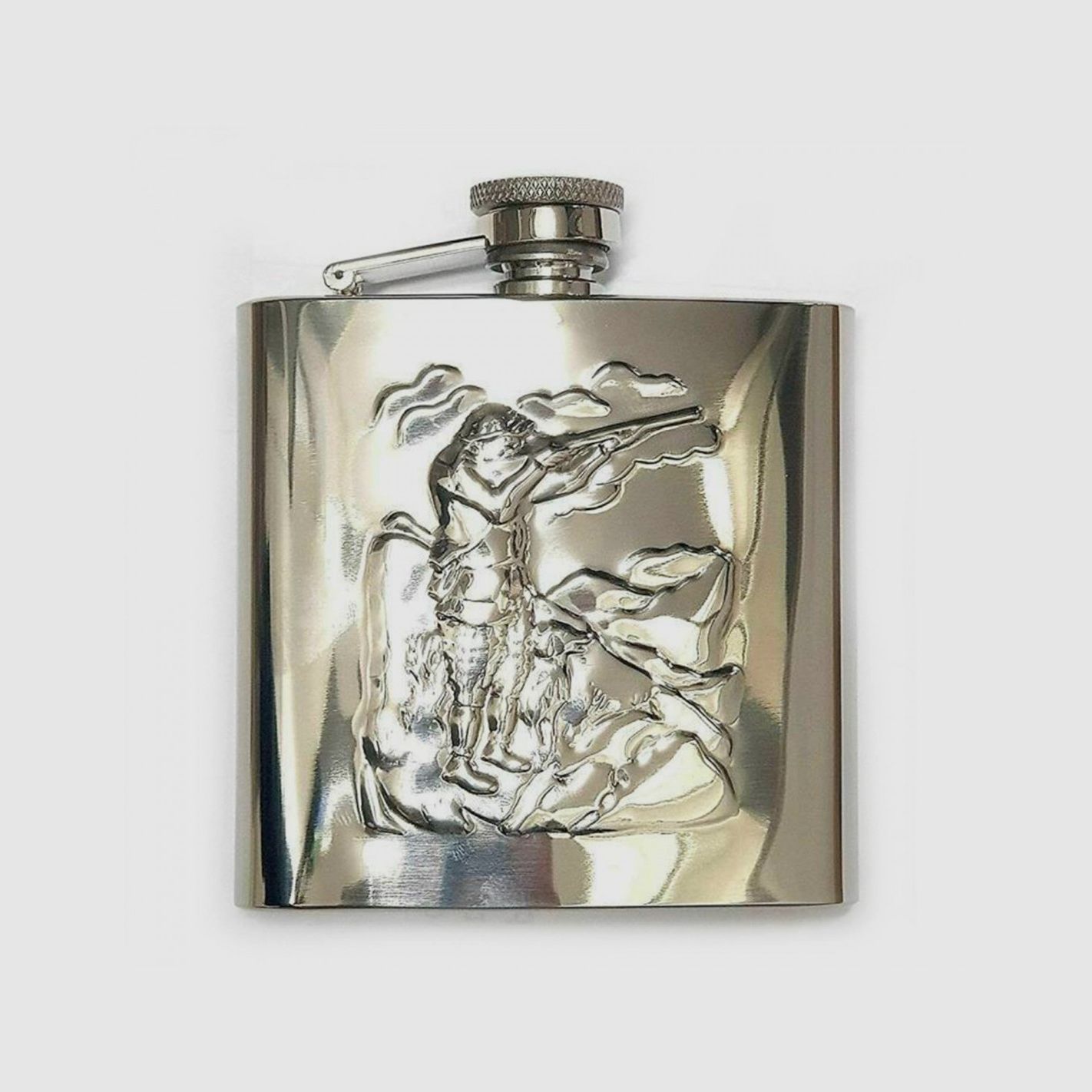 FIASCHETTA 6 OZ VERZINKT MIT RELIEF JAGD