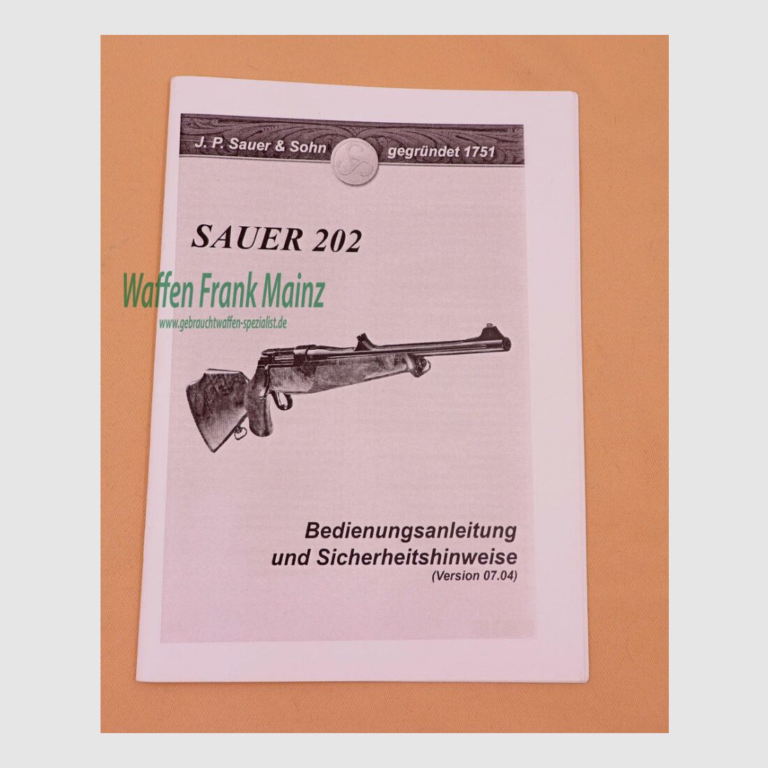Sauer u. Sohn/Eckernförde Bedienungsanleitung Mod. 202