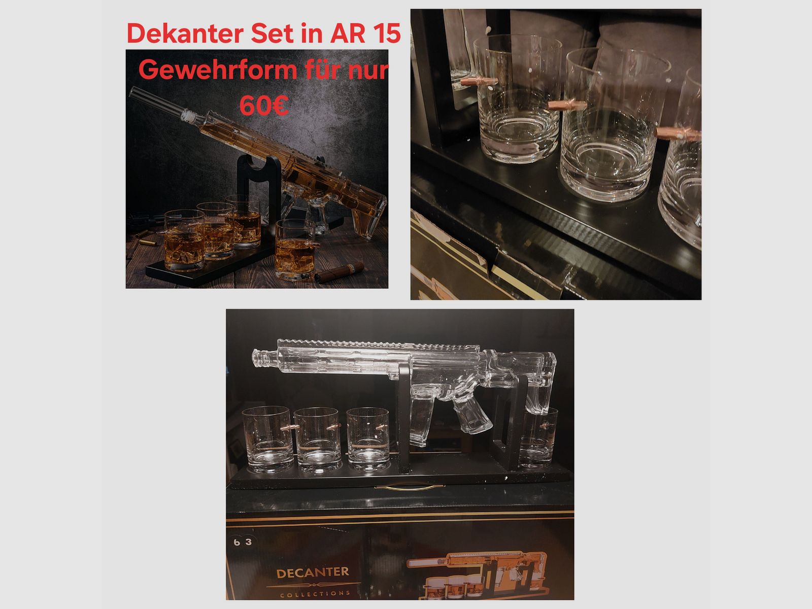 AR-15 Optiek Decanteerset met 4 geweldige glazen