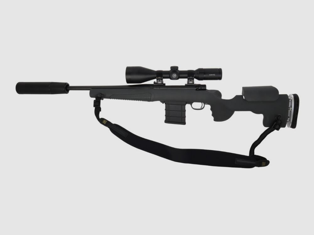 Howa M1500 GRS Fenris stock, detachable magazine, complete package with scope 3-12x56, silencer, mounts