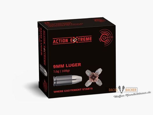 GECO 9 mm Luger Action Extreme 7,0g/108gr 20 strzałów