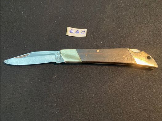 Cuchillo de dos manos, cuchillo plegable, cuchillo de caza, cuchillo de bolsillo, fijación, mango de madera, herrajes de latón, cuchillo de uso, latón