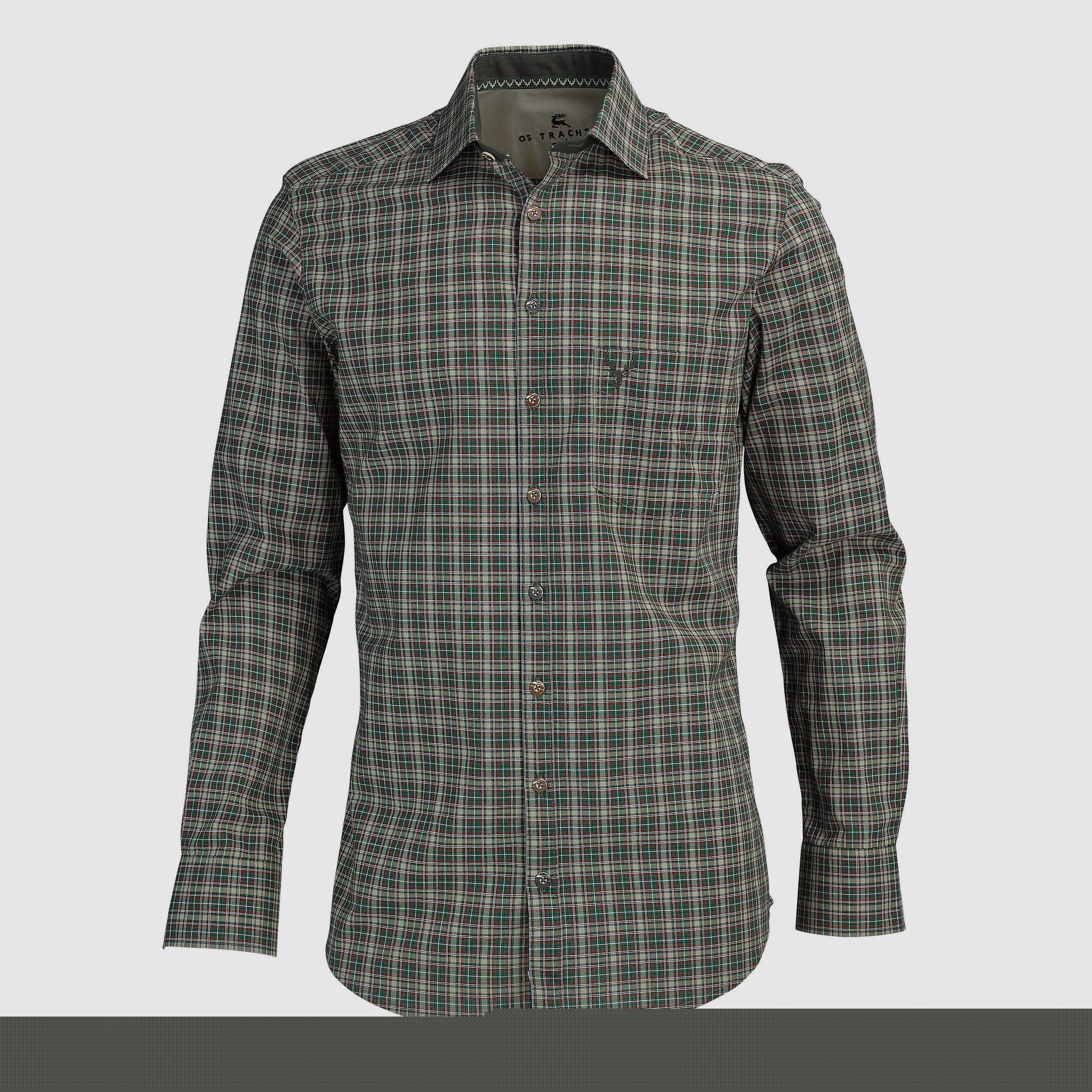 OS-Trachten Langarmhemd Slim Fit