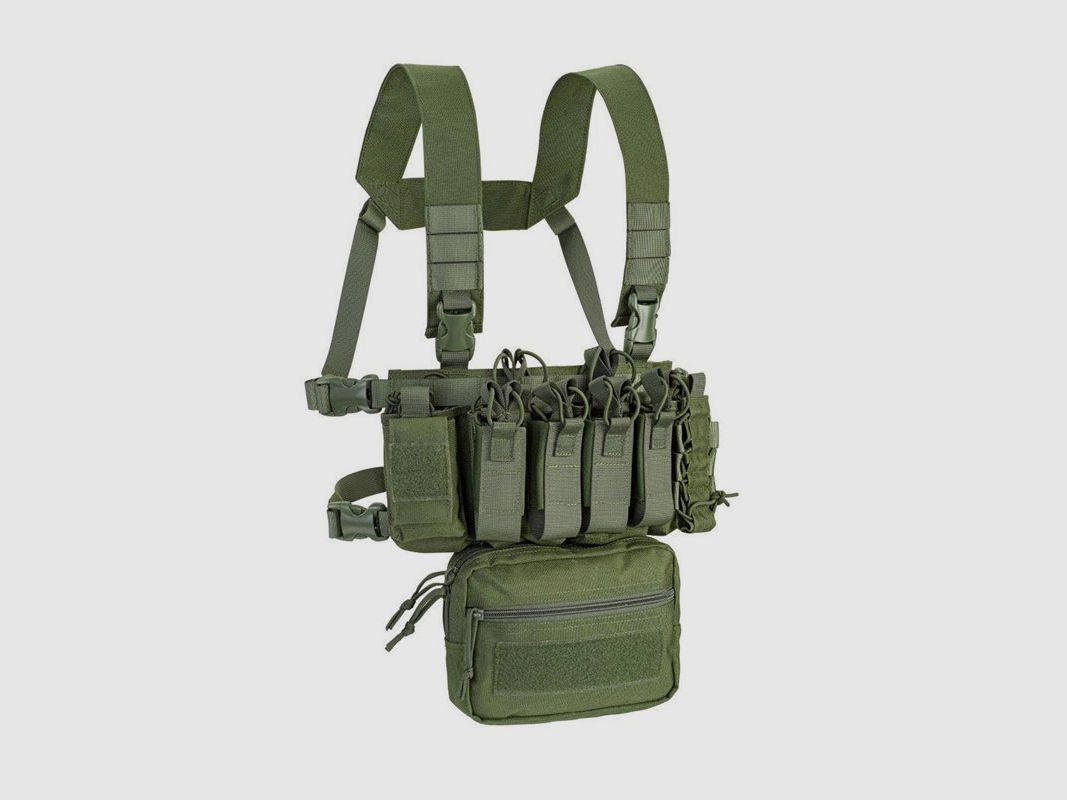 DEFCON 5 – OUTAC COMBO MINI CHEST RIG 900D Poly OD GREEN, image 1 of 4