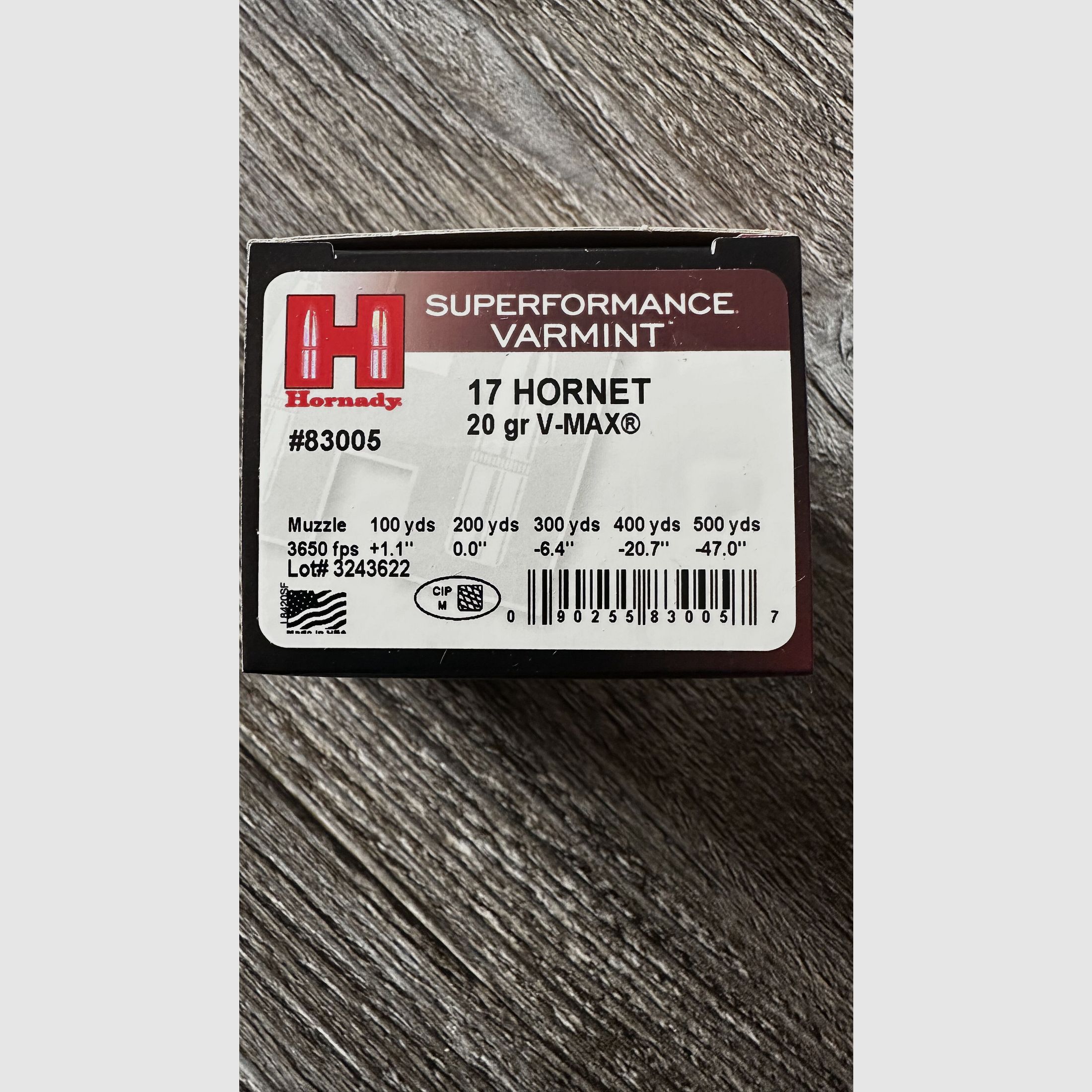 Hornady Superperformance Varmint 20gr. V - Max .17 Hornet