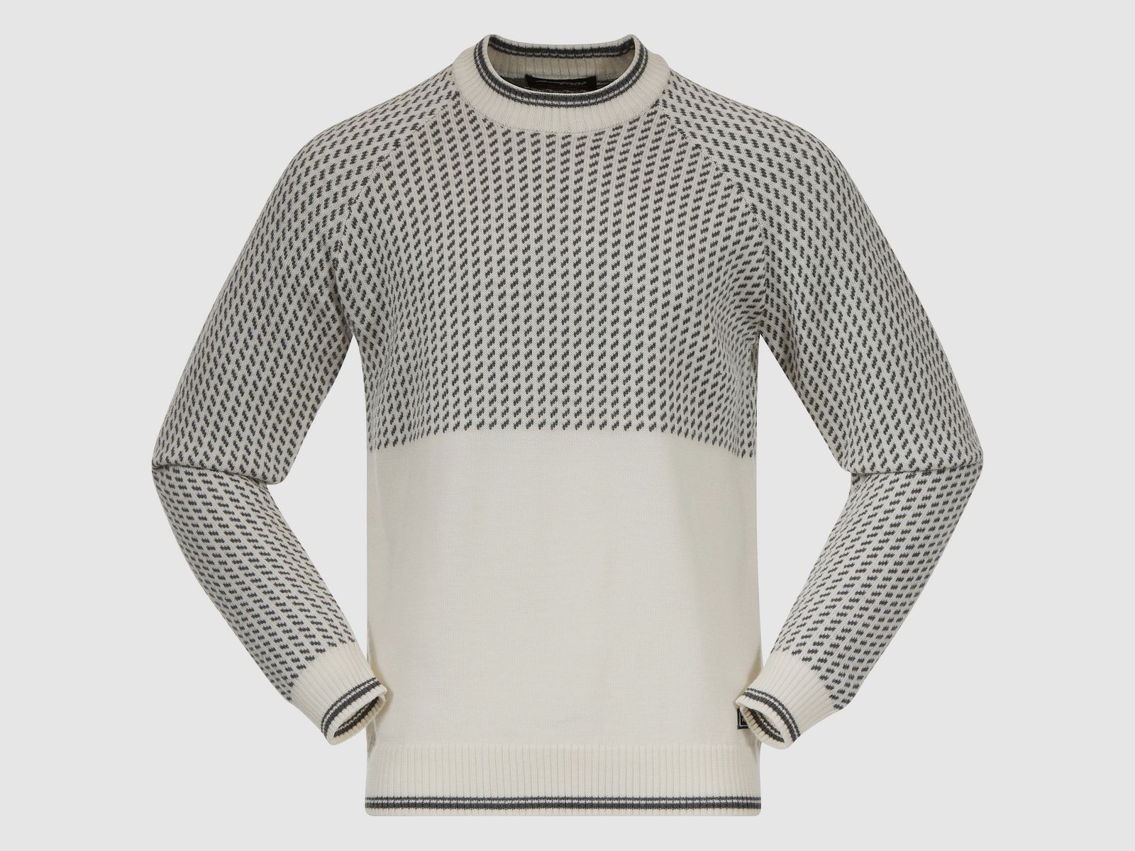 Bergans Alvdal Wool Jumper Men Vanilla White/Solid Dark Grey L