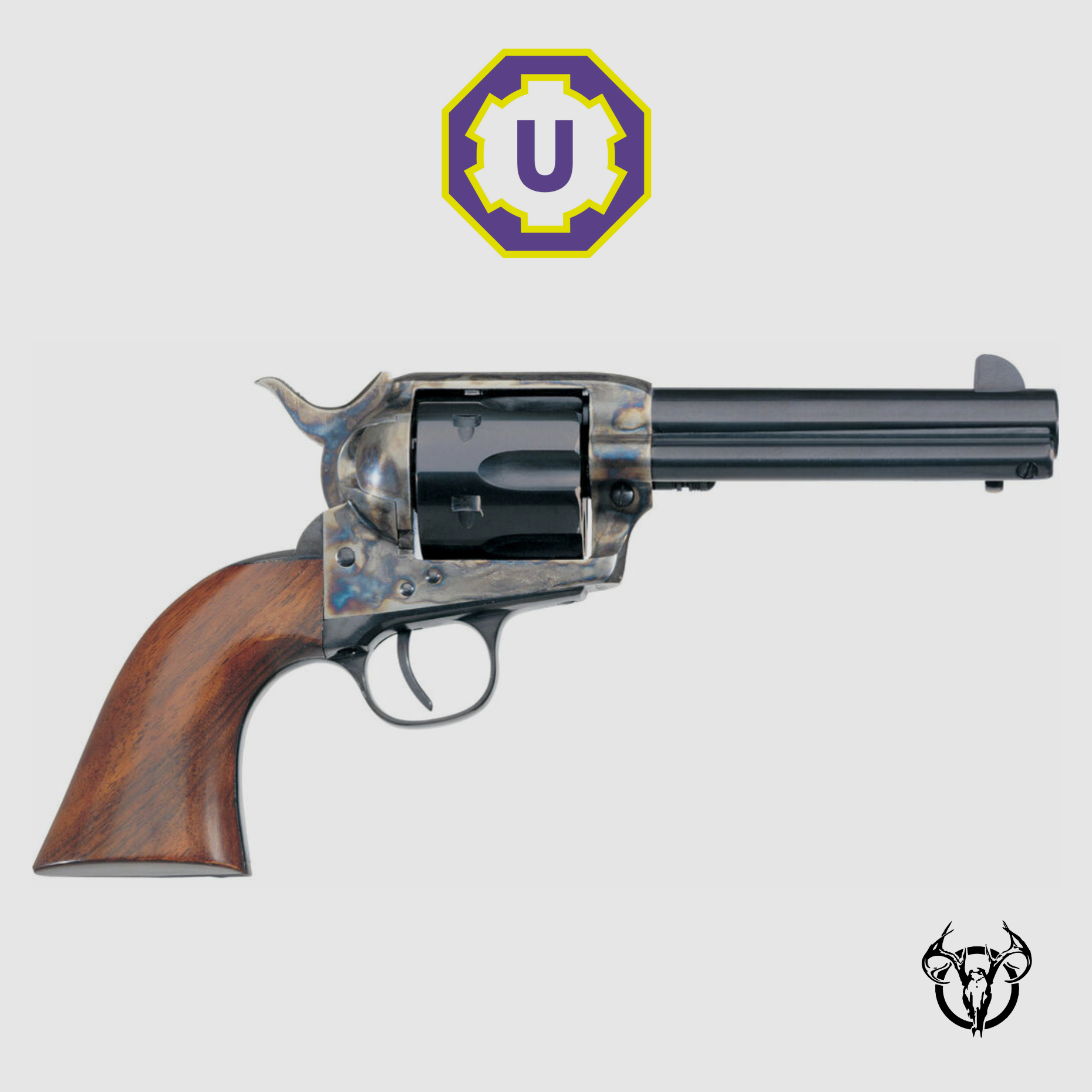 Voorladende Revolver UBERTI 1873 Cattleman Staal QD Dual Cylinder-.45LC/ACP-4 3/4″, afbeelding 1 van 2