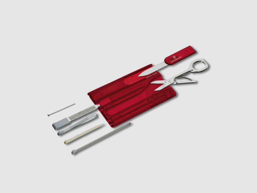 Victorinox Swiss Card Classic Red Transparent, image 6 of 8