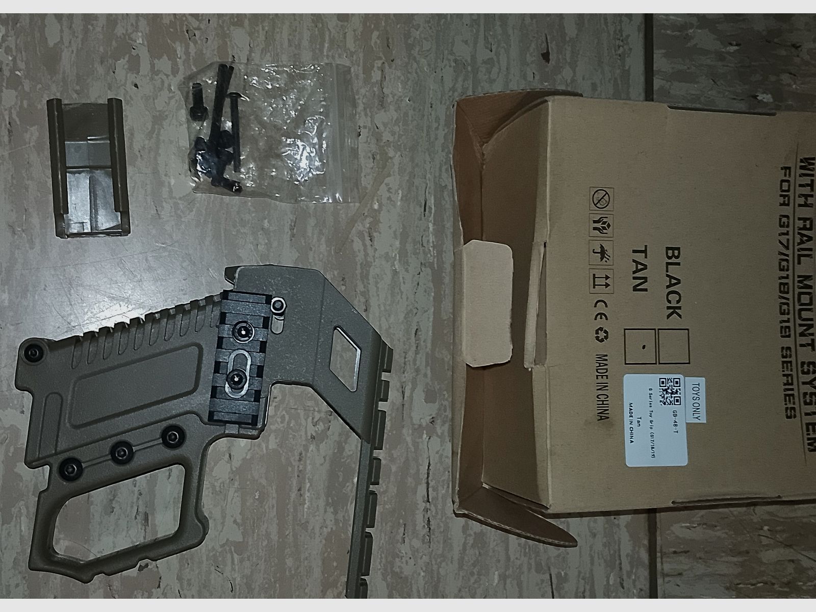 Carabine kit Glock 17 Gen 4 und 5 tactical Magazinkampfkit we marui te g 18 19 26 neu  Beige picatinny 