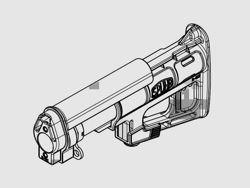 SPUHR G3 / HK41 Hinterschaft , Längenverstellbar mit Wangenauflage SAR M41 / MKE T41 / XR41 / BWT3D