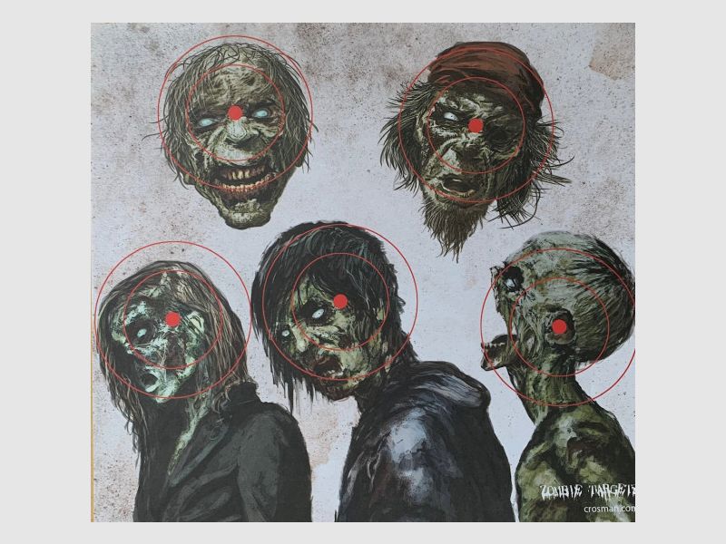 ZIELSCHEIBE SPAßSCHEIBE "ZOMBIE" 4-ER PACK