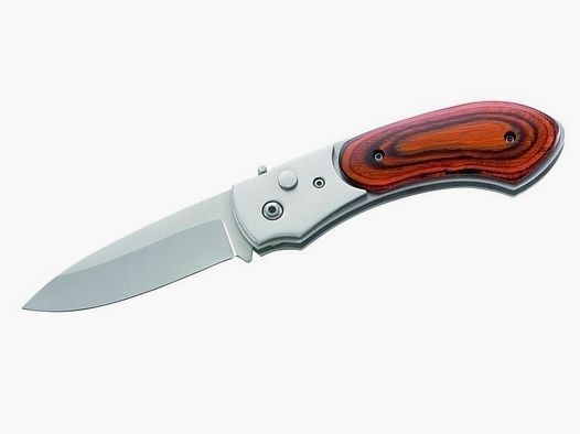 Cuchillo de resorte, pakkawood, elegante, estuche