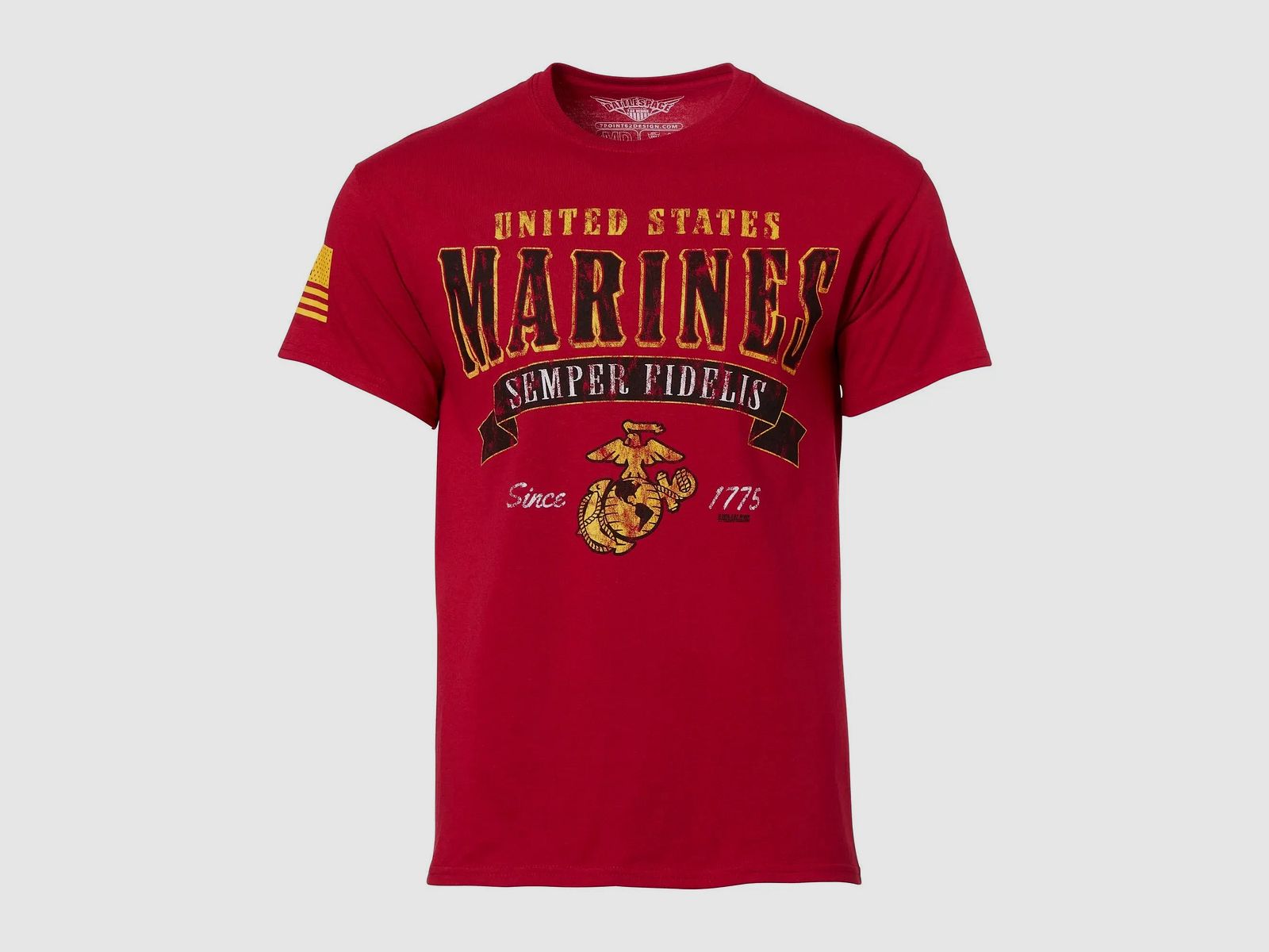 7.62 Design 7.62 Design T-Shirt USMC Arched Semper Fi scarlet