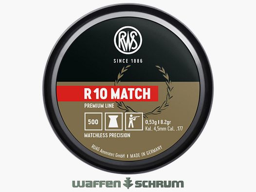 RWS R10 Match 0,53g 4,50mm Premium Line