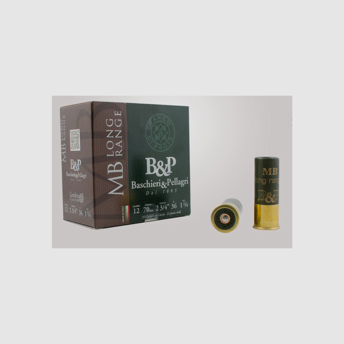 Baschieri & Pellagri munitions à plomb 12/70 Nr. 2 MB Long Range 3.5mm