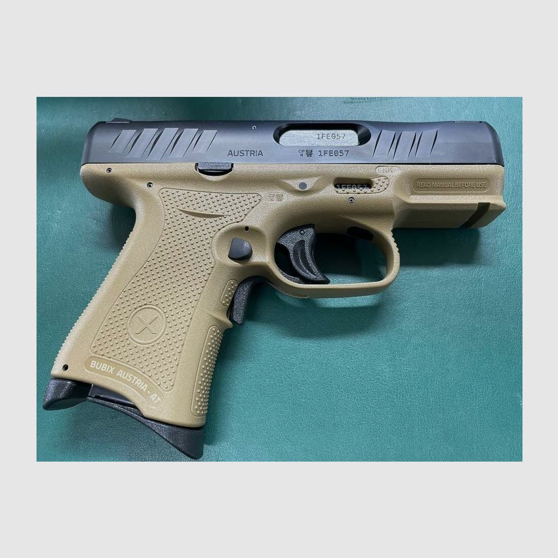 BubiX halfautomatisch pistool 9x19mm - Bruin