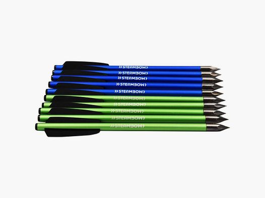 Steambow AR-Series – Pfeile Sport-Edition, grün/blau