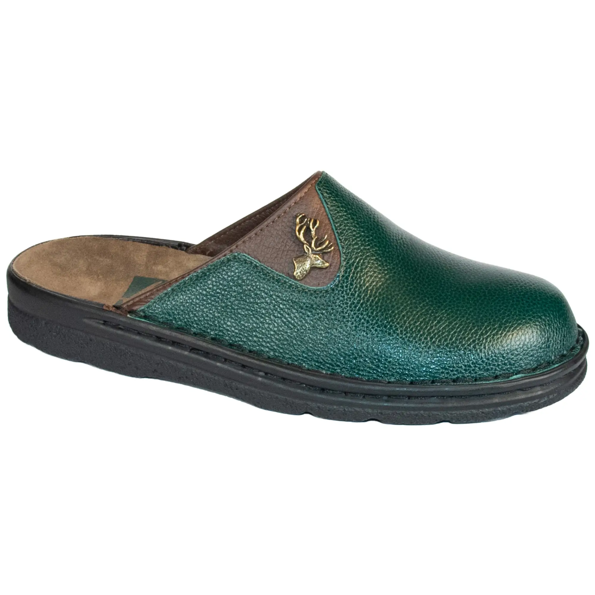 Chaussures en cuir pour la maison cerf (vert)