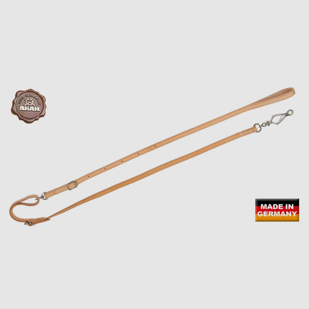 AKAH Umhngeleine aus Fahlleder 14 mm breit