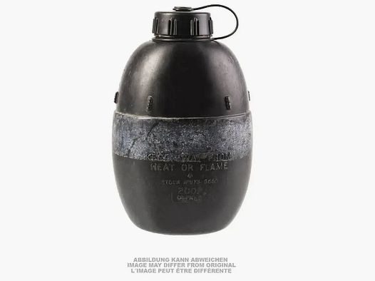 Armée Britannique Bouteille de Champ Britannique Plastique Noire Usagée