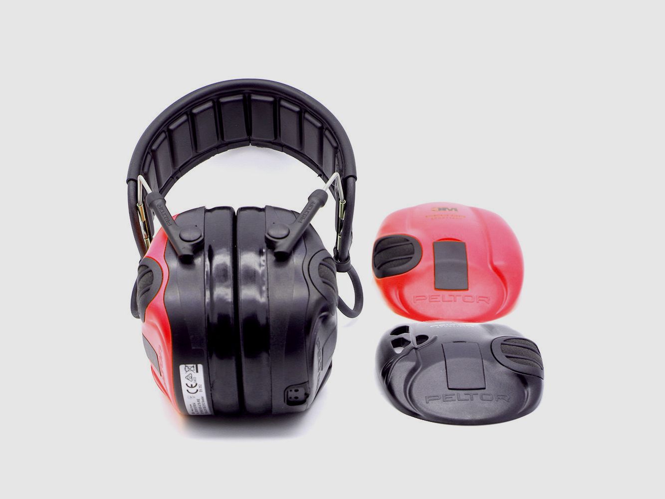 PACK: Protection auditive 3M™ PELTOR™ SportTac™ Rouge/Noir + Kit d'hygiène de l'oreille en gel 3M™ PELTOR™ HY80S-EU Sporttac, image 2 sur 3