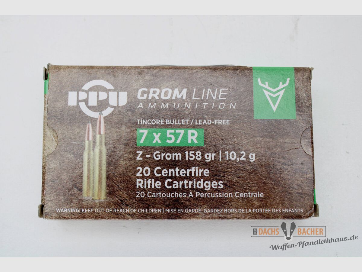 PPU Privi Partizan 7x57R 10,2g/158gr Z-GROM Bleifrei 20 Schuß