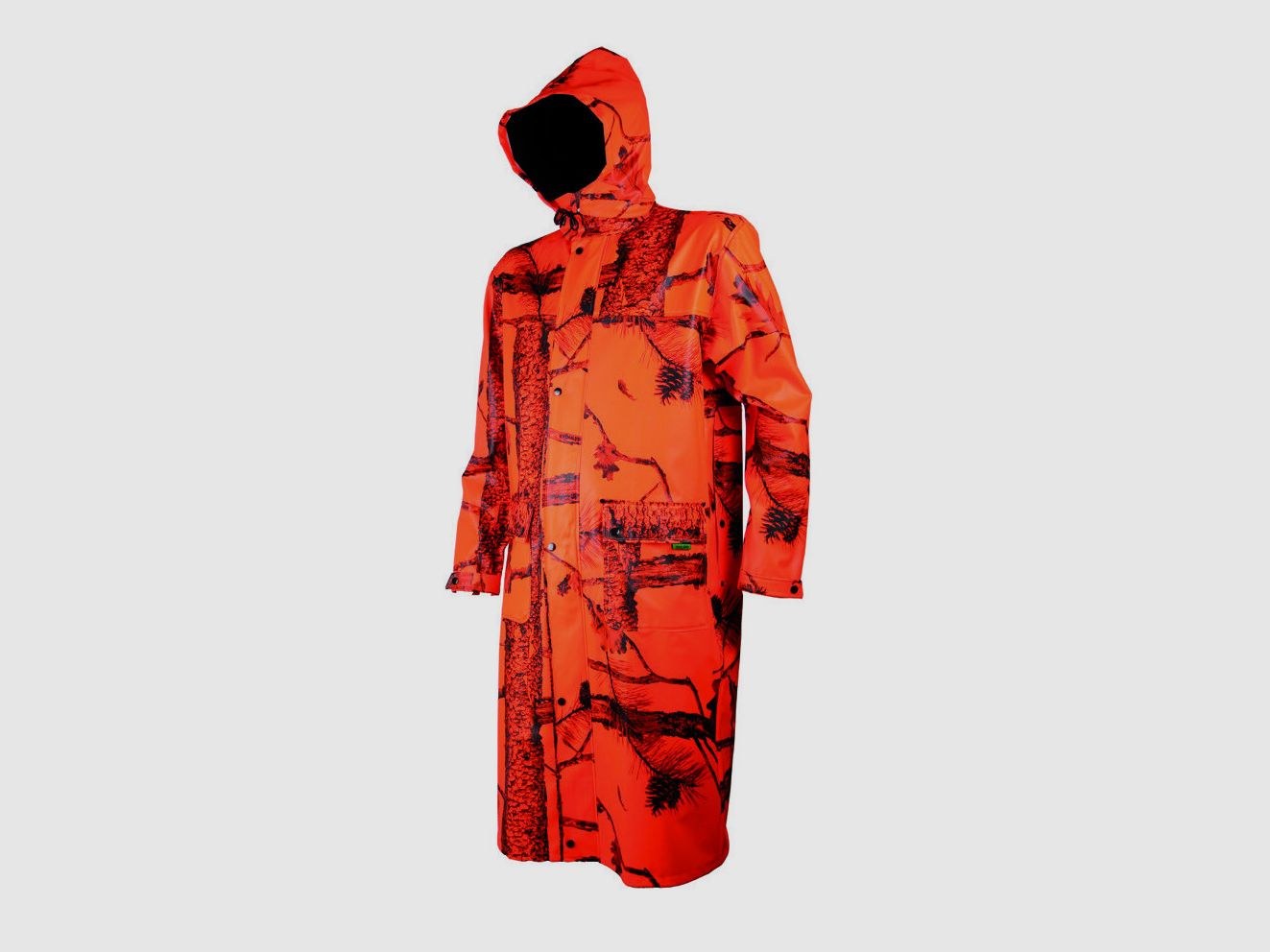 Impermeabile lungo arancione Treeland, immagine 1 di 2