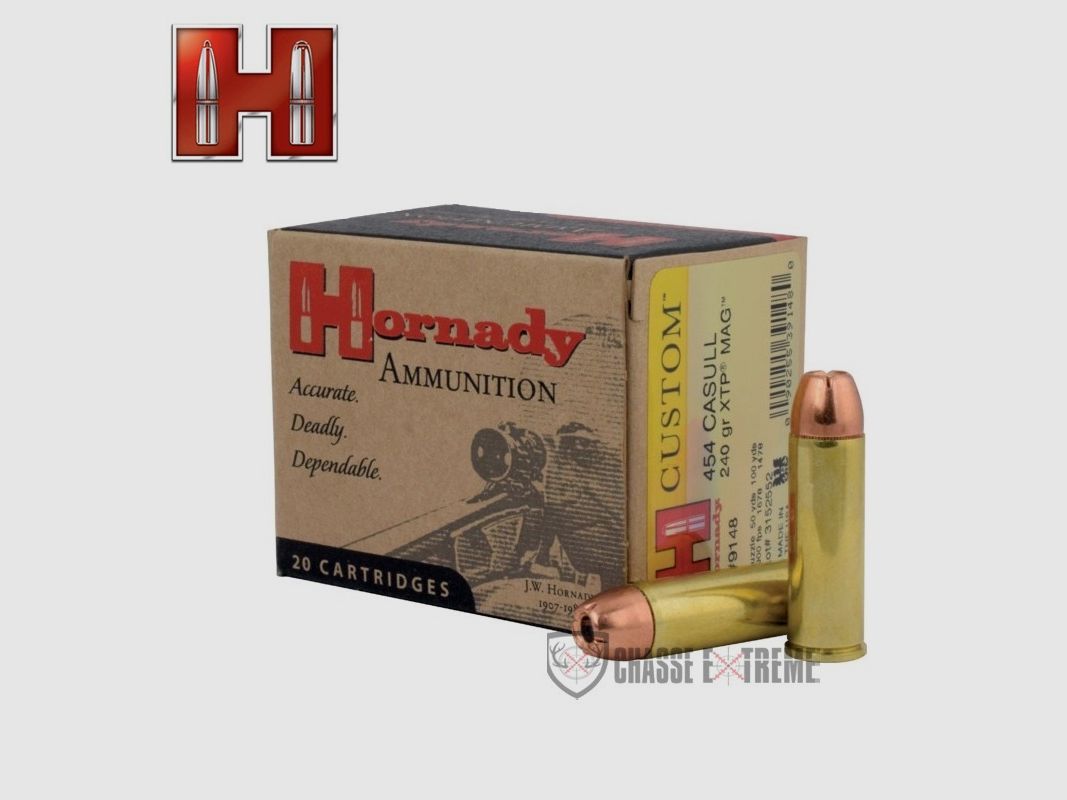 20 cartridges HORNADY .454 Casull 240gr Xtp