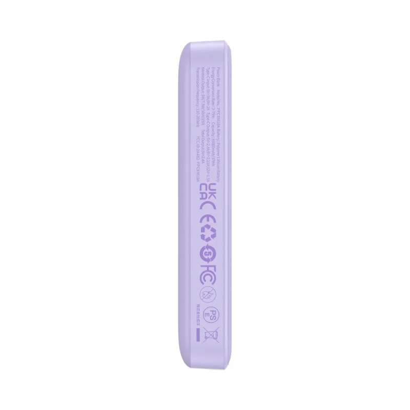 Powerbank Baseus Magnetic Mini Air Wireless 10000mAh 20W+kabel USB C-USB C (fiolet), zdjęcie 6 z 22