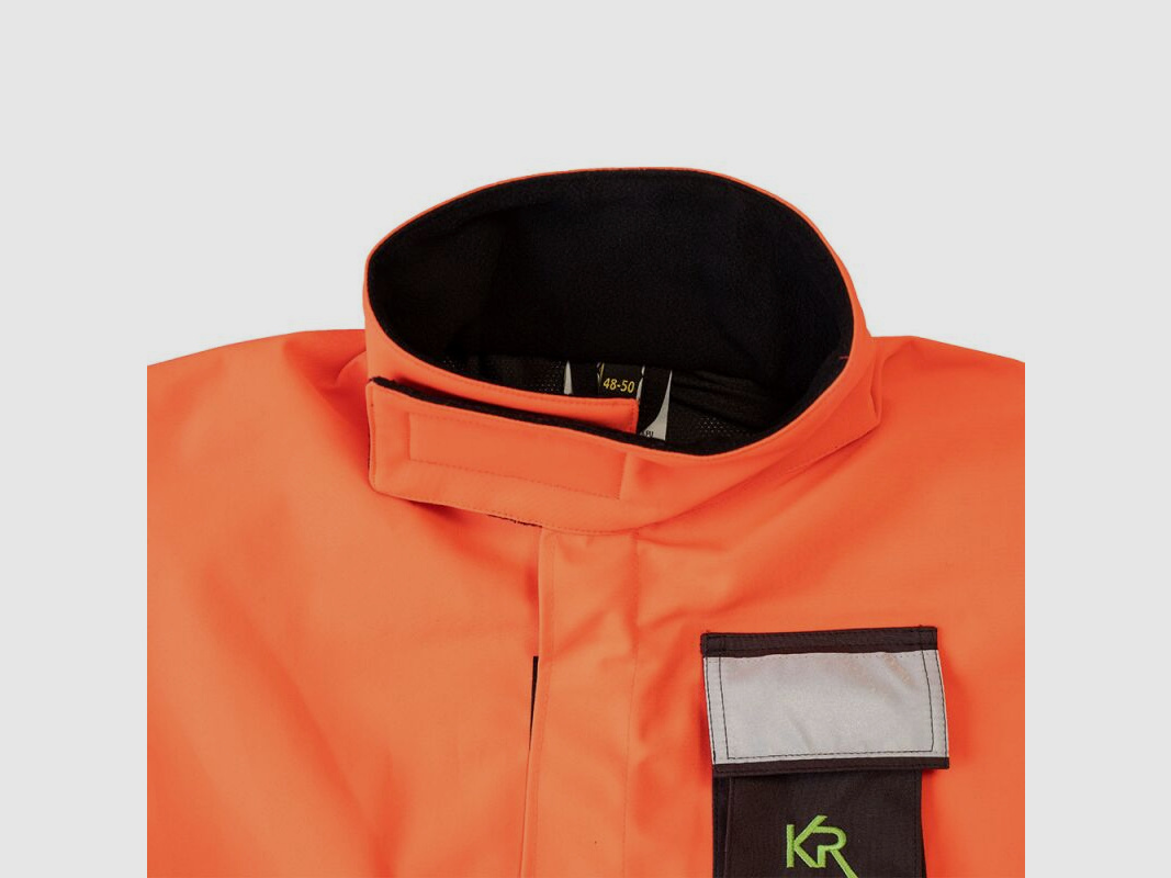 Kruedener Hundeführer-/ Durchgehjacke warnrot/braun