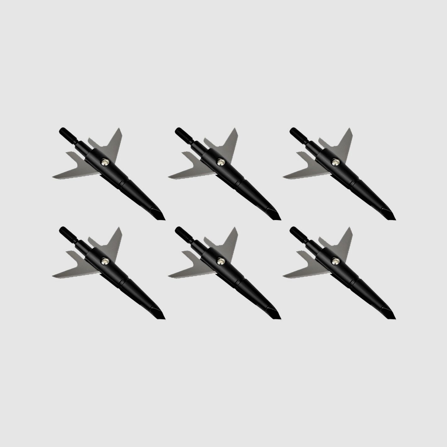 Jagdpitze 2 Klingen aus Aluminium 55 mm Set 6 Stk, Bild 1 von 4