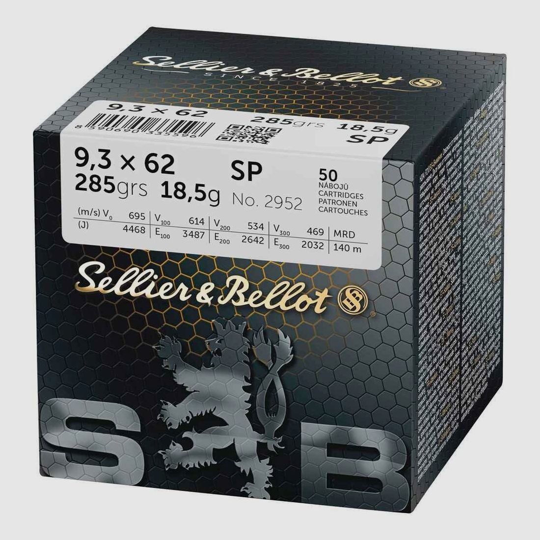 Sellier & Bellot 9,3x62 Teilmantel 285gr - 50 St.