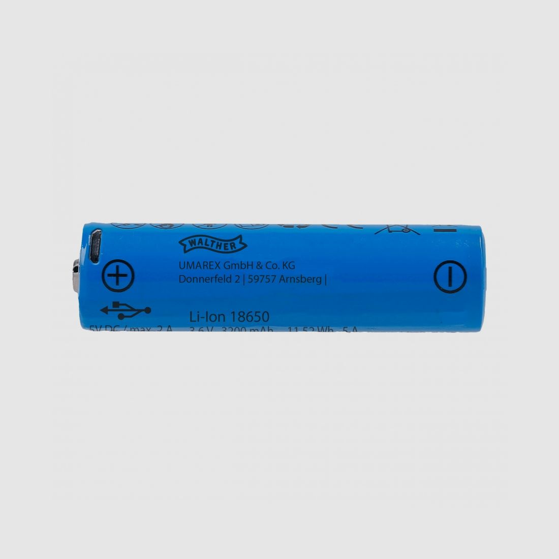 Walther ICR USB-Akku (18650 3200 mAh 3,7 V), Bild 2 von 2