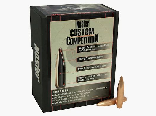 Balle Nosler Custom Competition .30/.308 220GR HPBT 100 pièces