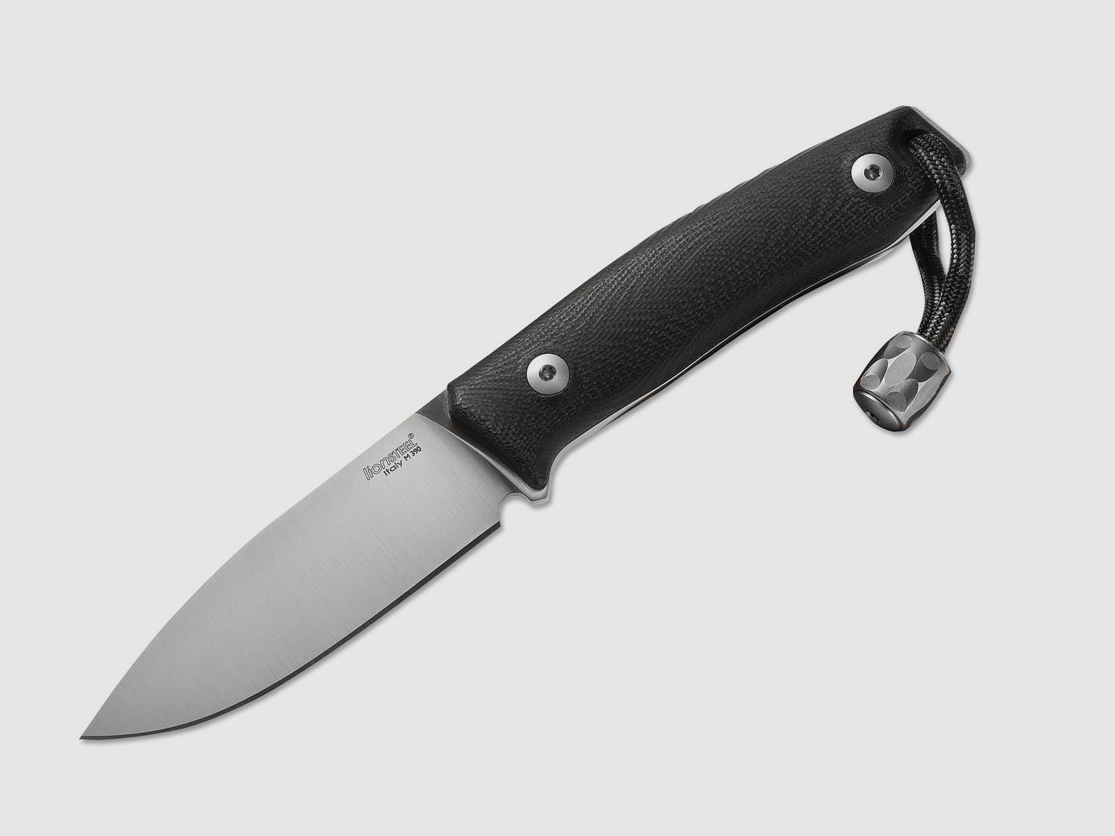 LionSteel M1 Black Outdoor-Messer mit Lederscheide
