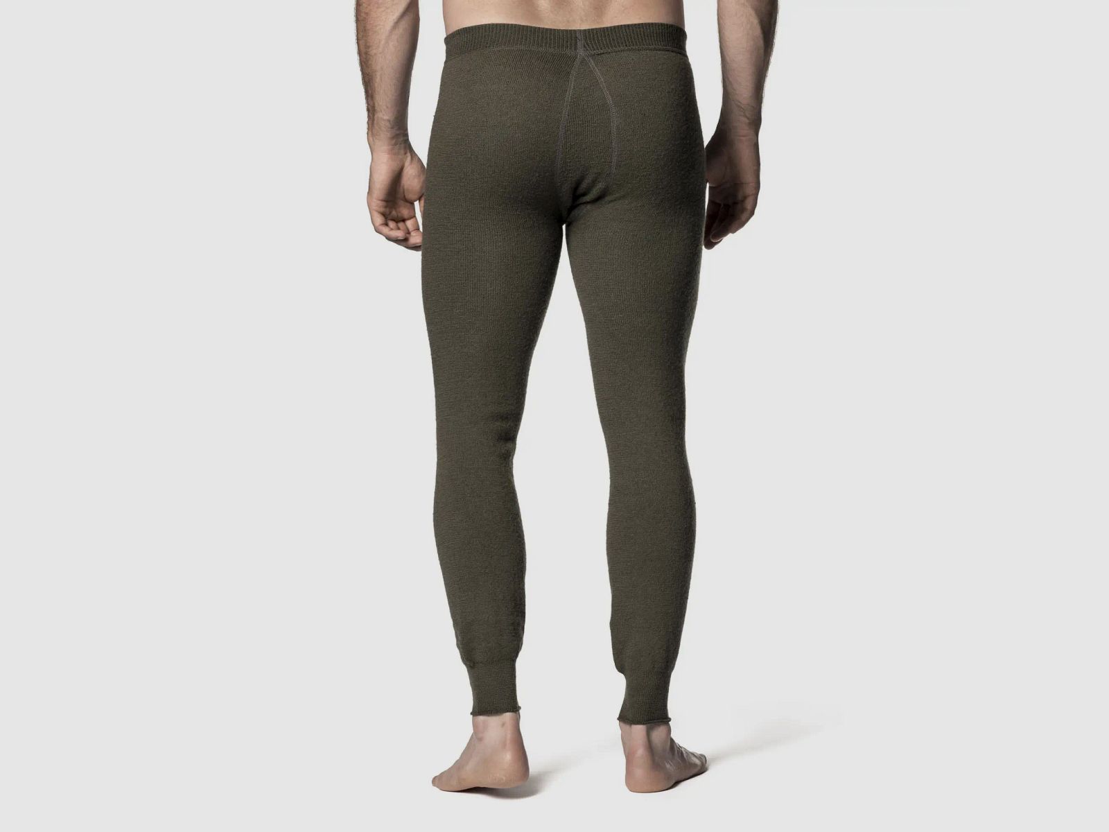 Woolpower Long Johns Man 400 Thermo-Unterhose mit Eingriff (Pine Green)