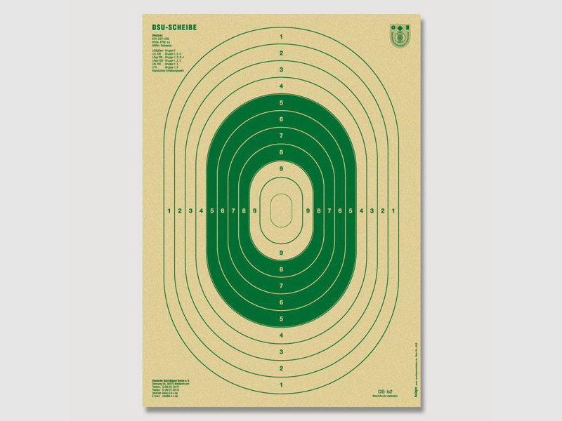 DSU ZIELSCHEIBE B2 DIN A2 - GRÜN - 59x42 CM