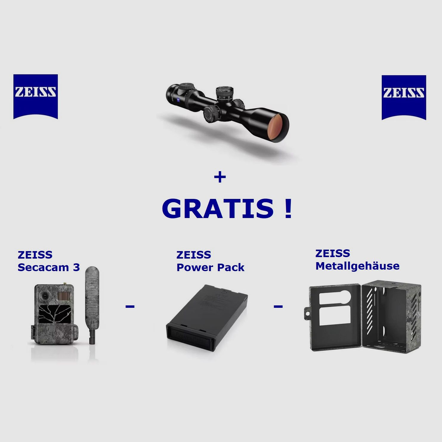 ZEISS V8 1,8-14x50 ... GRATIS ! Secacam 3 + Gehäuse + Power Pack