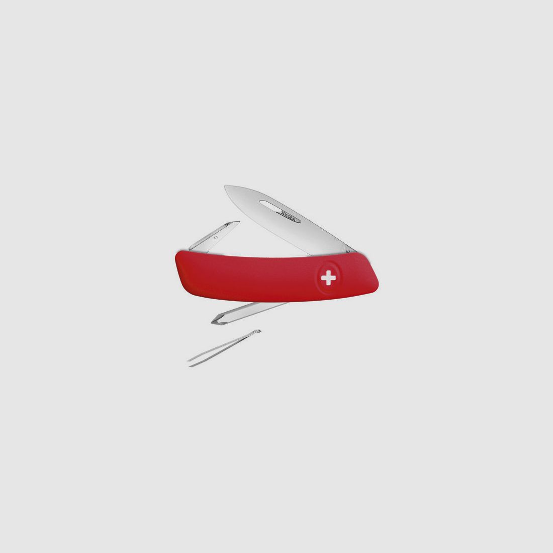 Schweizer Taschenmesser Swiza D02, rot 7,5 cm