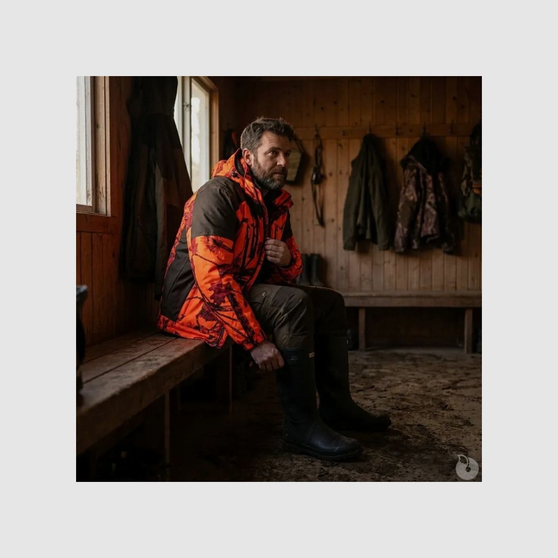 Softshell-Jacke Jagd SL-TEX orange camo S-3XL, Bild 4 von 12