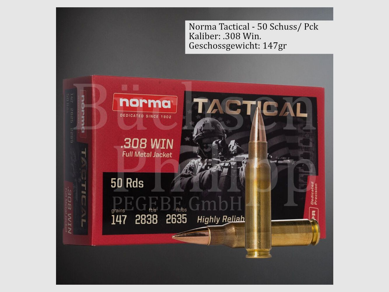 Norma Tactical .308Win. 147gr