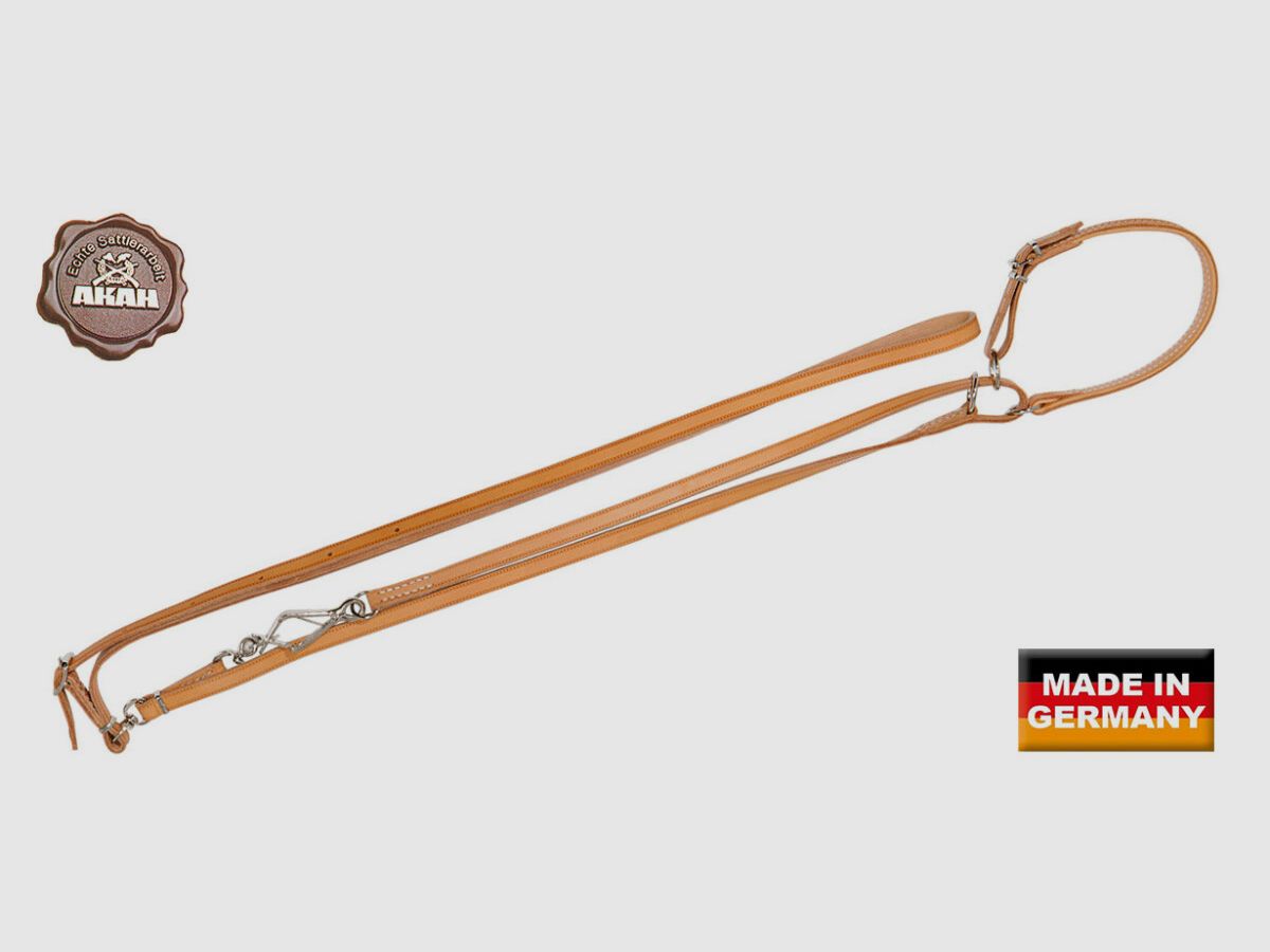 AKAH Umhängeleine mit Halsung 10 mm breit