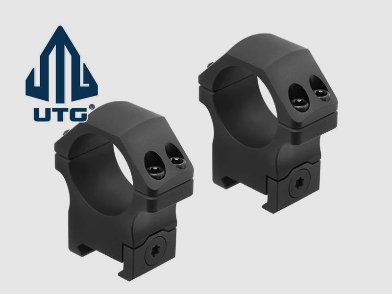 UTG Montage PRO P.O.I., medium, Tubus 30mm, fĂĽr Weaverschiene, Alu, schwarz